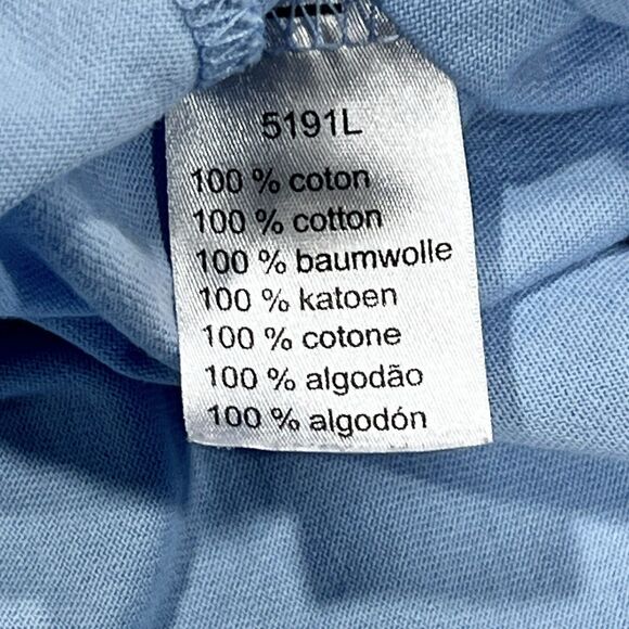 Lacoste Men Short Sleeve Cotton Light Blue Polo Button Logo Shirt Size 8 2XL - Picture 6 of 9